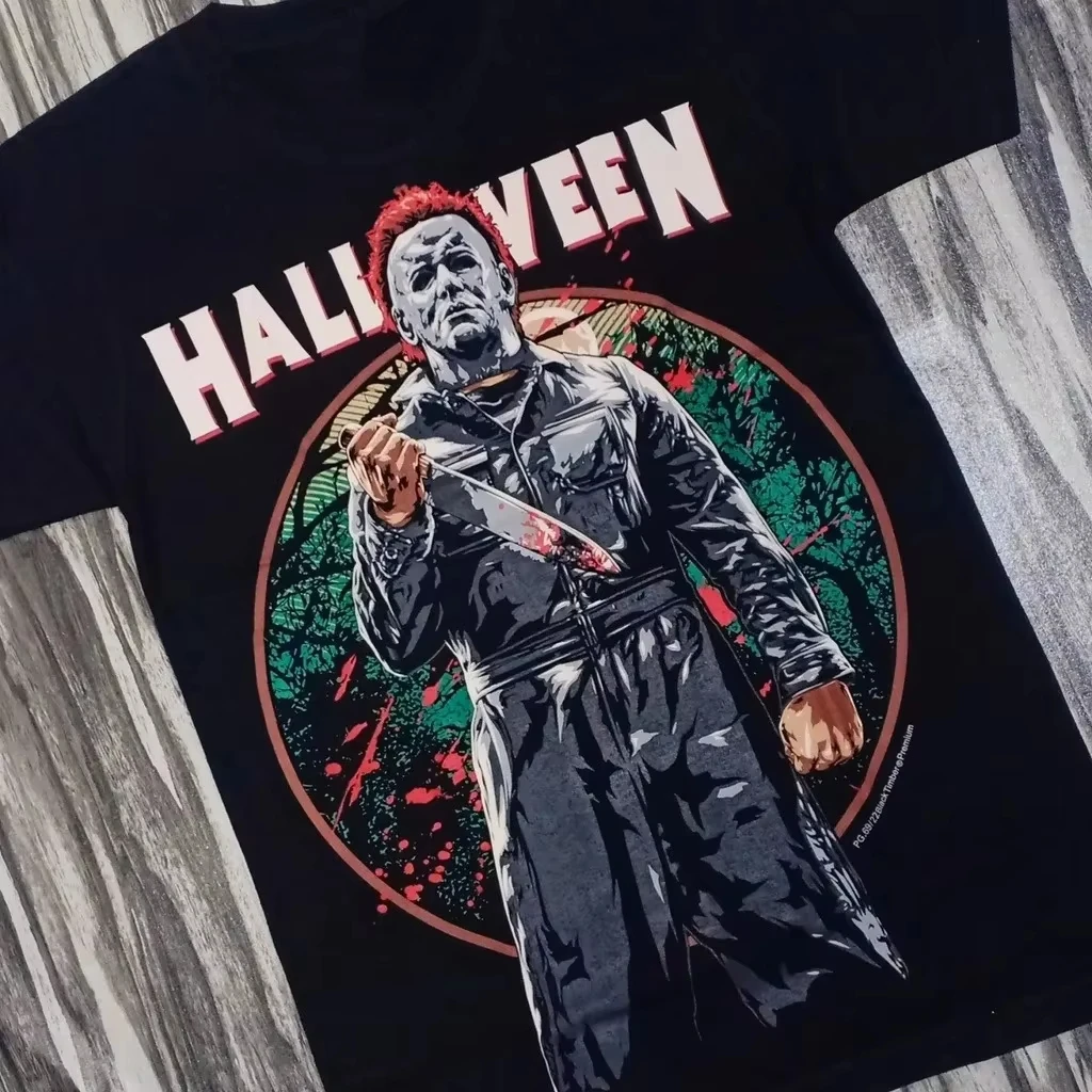 Halloween Michael Myers Slasher Horror Movie Vintage Graphic T-Shirt Cotton Men Women and Kids Streetwear Tee