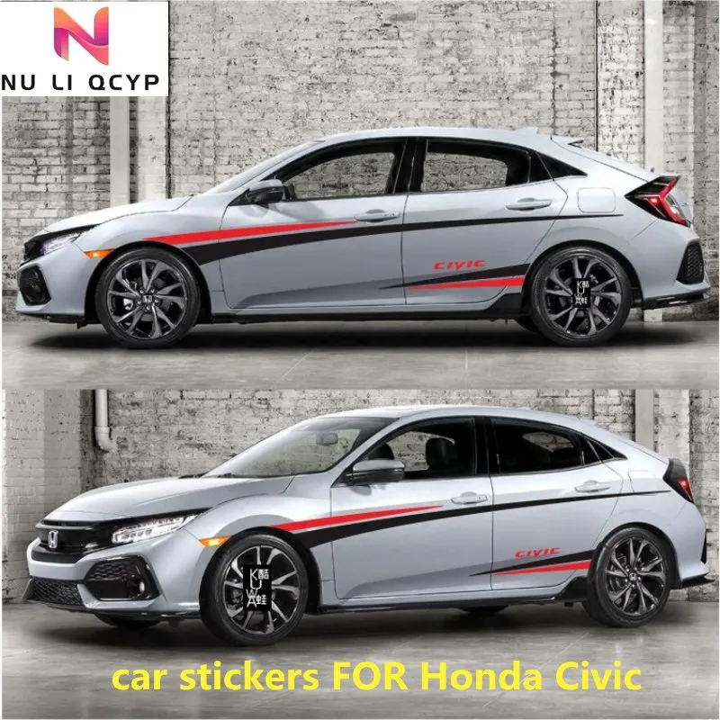 New Custom Car Stickers FOR Honda Civic 2016-2022 Body Personality Decoration Racing Decal Film