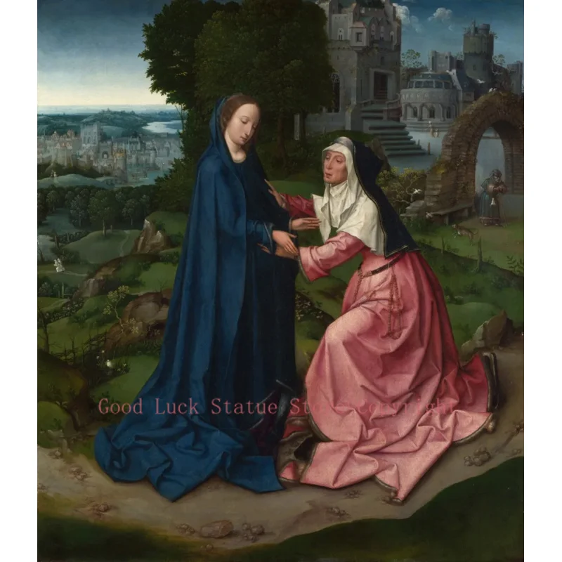 

wholesale Famous oil painting Replica # London Museum Religious ART # The Visitation of the Blessed Virgin Mary painting