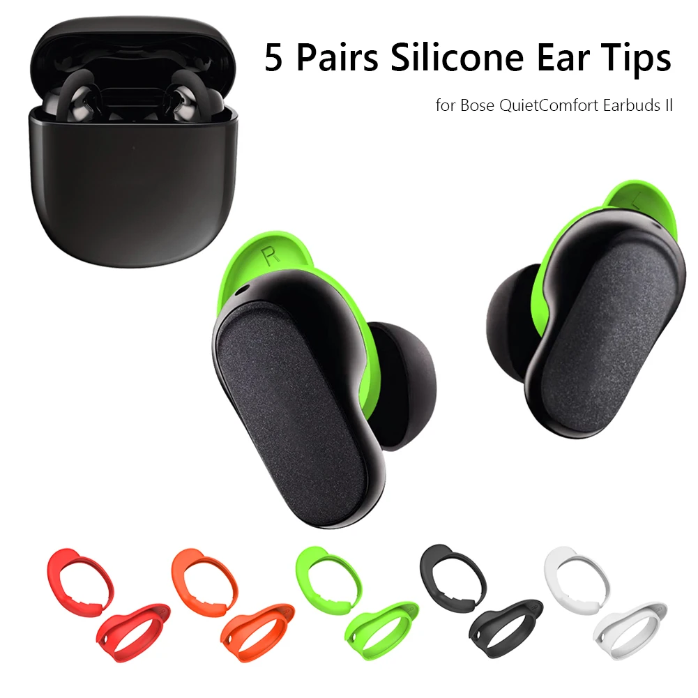 5 Pairs Silicone Ear Tips for Bose QuietComfort Earbuds Il