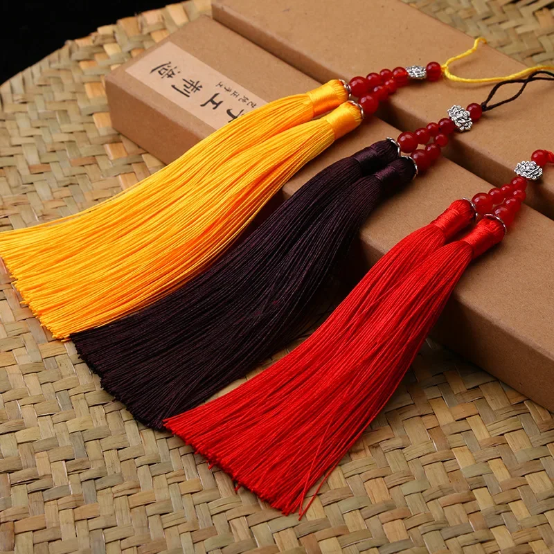 1Pcs Lotus Double Tassel Silk Fringe Hanging Tassel Pendant Tassels Chinese for DIY Classical Style Pendant Decorative Tassel