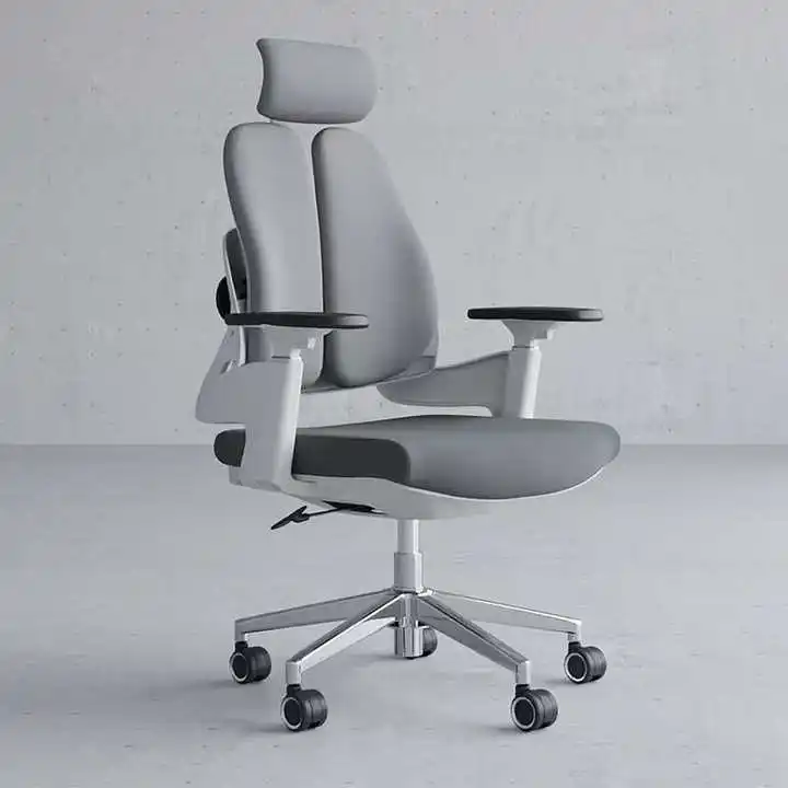 

ZC02 Modern Black Executive Office Chair with Adjustable Headrest & Ergonomic Double Waist Design Fabric Material Factory Stock