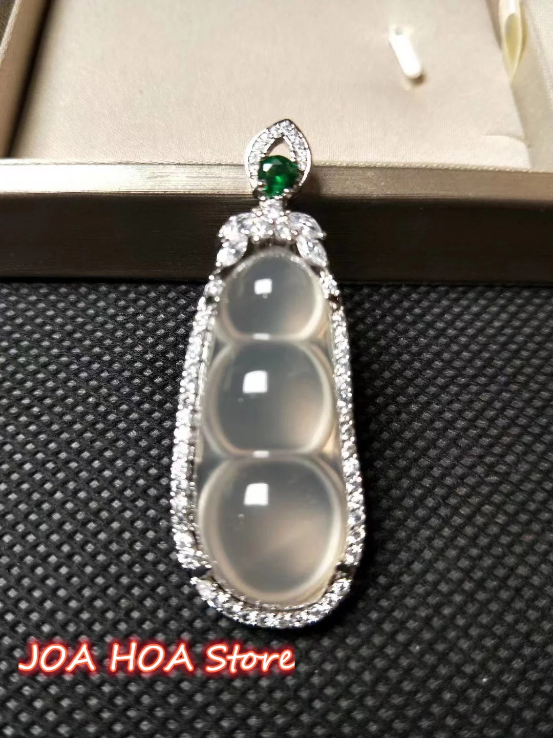 Hand-Carved  Polished 925 Silver Inlaid Exquisite Necklace Chain Natural  Ice White Jade Lucky Pendant Elegant Delicate Jewelry