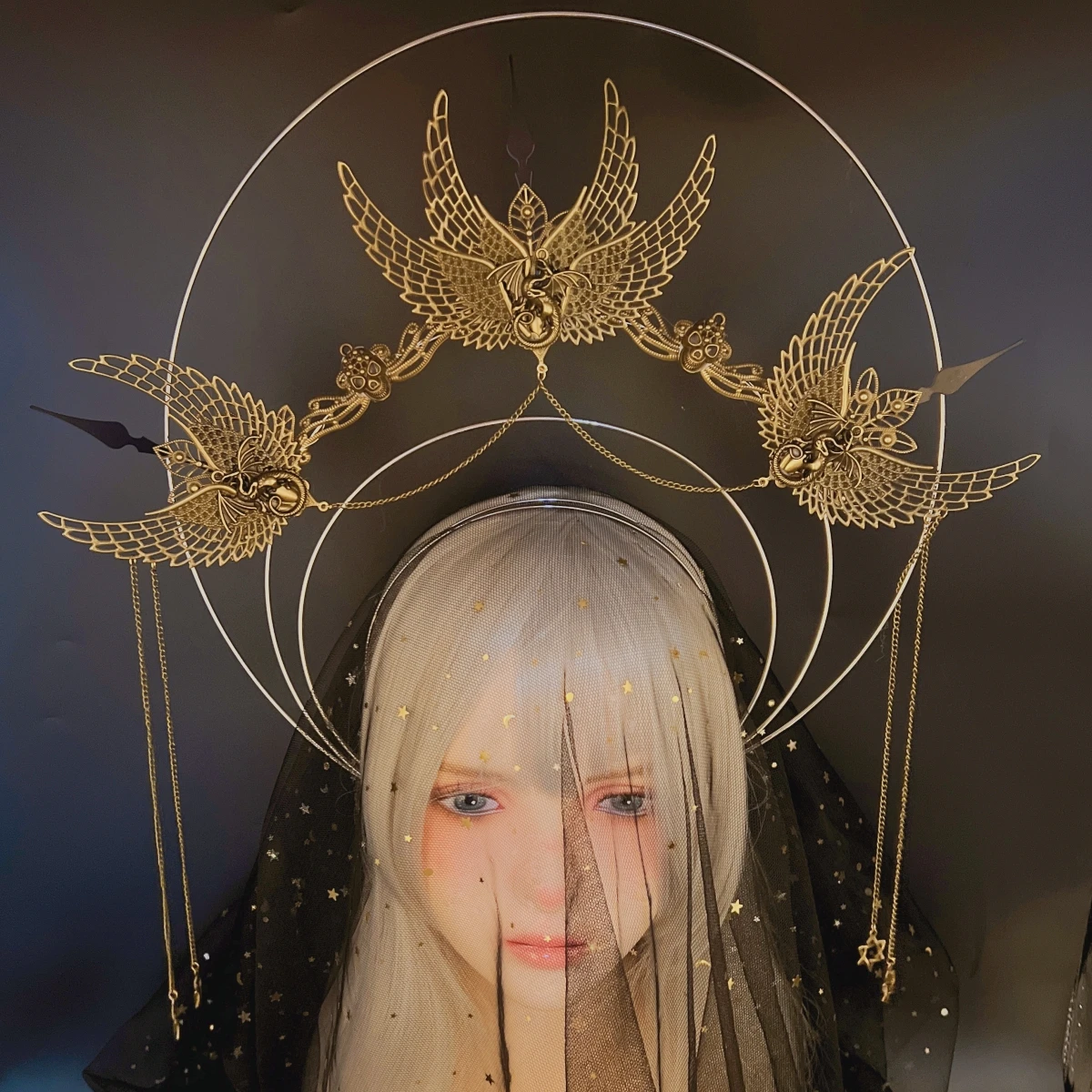 Halo Crown Headpiece Gothic Lolita KC Headdress Angel Halo Goddess Headband Headdress Accessories