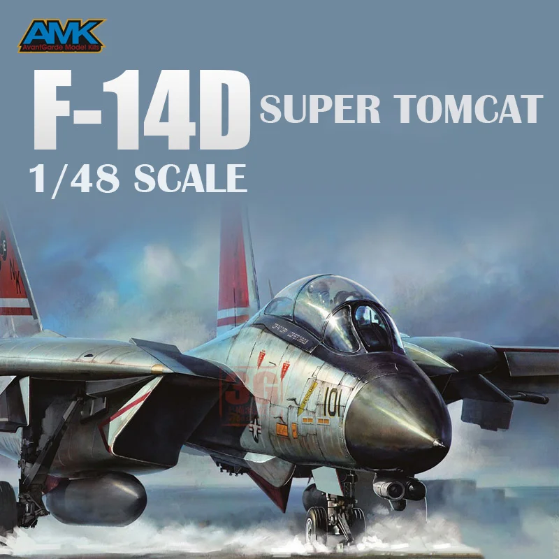 AMK Assembled Aircraft Model Kit 88009 American Hyundai F-14D Tomcat Fighter 1/48