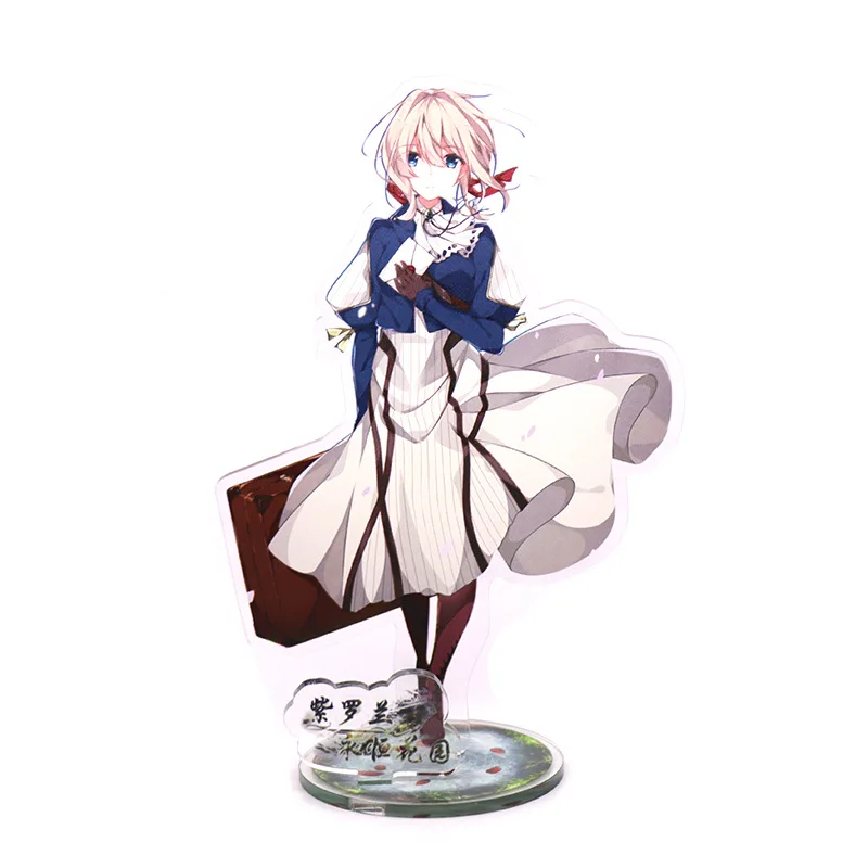 18 tipos anime violeta evergarden acrílico carrinho modelo brinquedos figura laser decoração ação collectible brinquedo 15cm