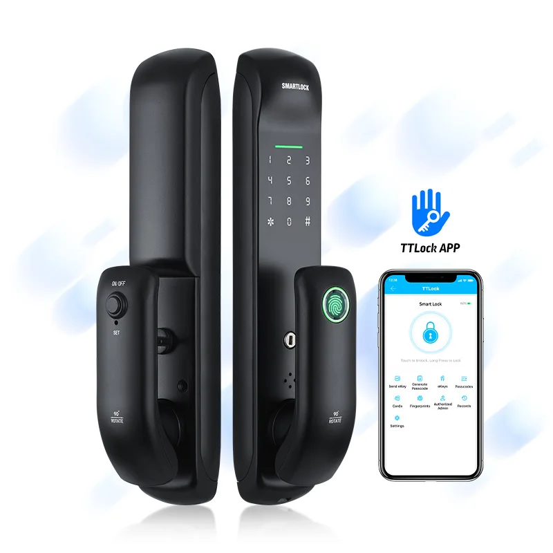 Electronic Mortise Automatic Fingerprint Digital Smart Door Lock TTLock APP Password IC Card Security