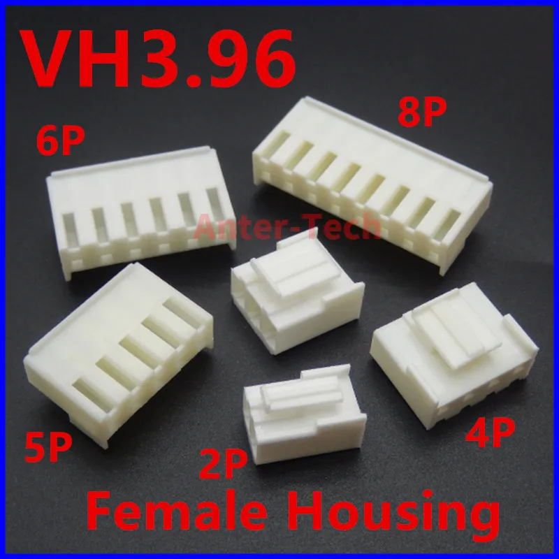 10PCS VH 3.96mm 2P 3P 4P 5P 6P 7P 8Pin Male Plug   Female Housing   Terminals VH3.96 Connector