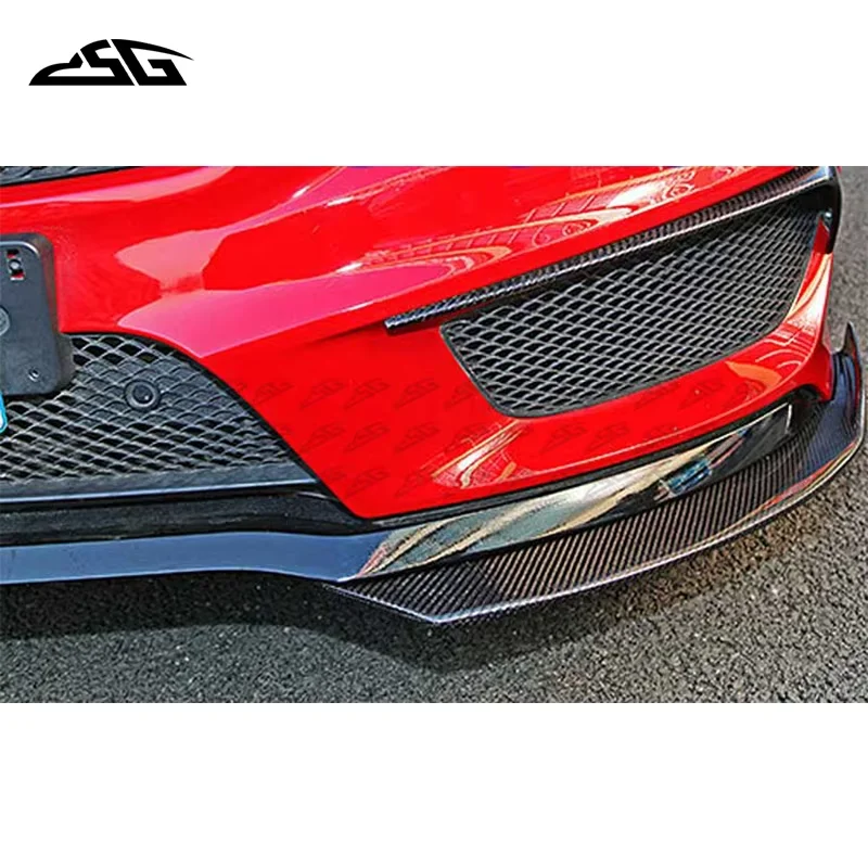 

For Mercedes Benz CLA Class CLA200 CLA260 Carbon Fiber wrap angle Car Front Bumper Splitter Corner Trim Cover Front Chin
