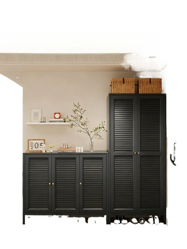 Steel shoe cabinet, entrance integrated storage cabinet, household entrance outdoor aisle shoe rack, balcony locker