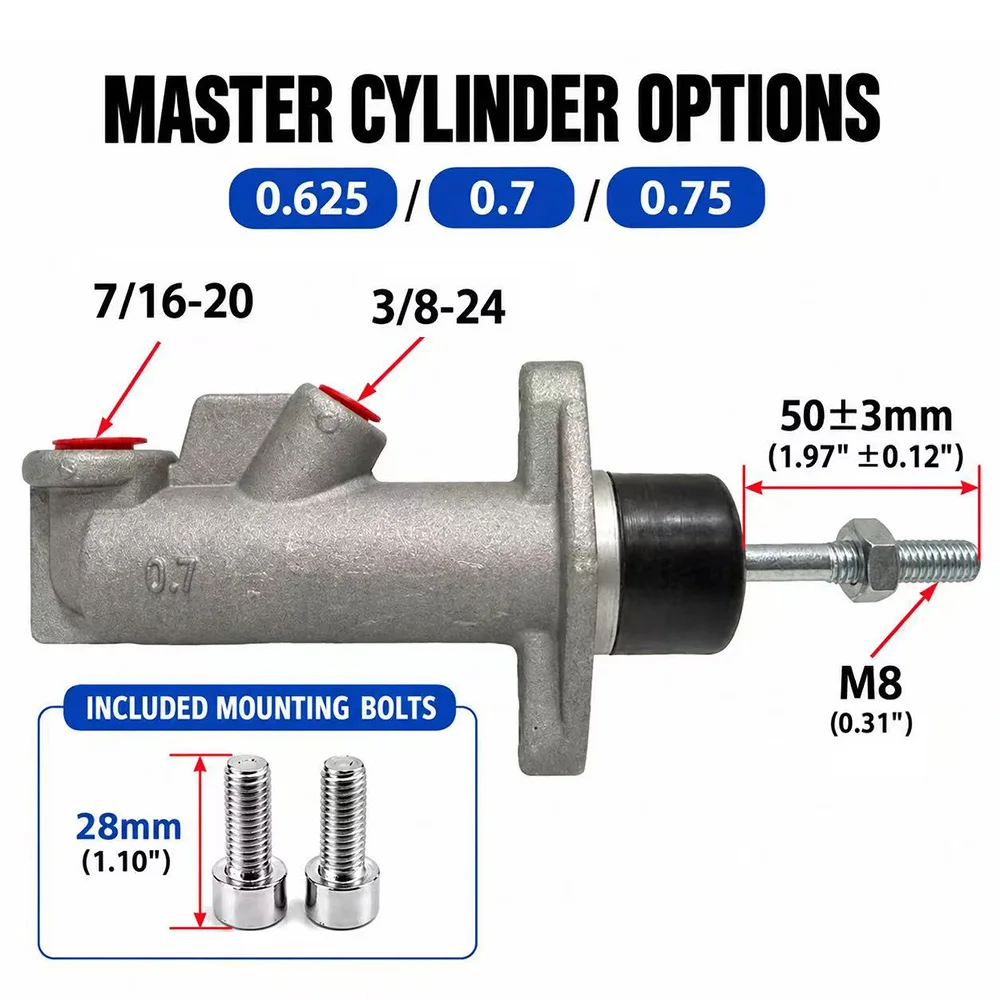 Professionelle Auto-Rennsport-Modifizierte Handbremspumpe 0,625 0,7 0,75 - Hydraulische Bremspumpe Hauptbremszylinder – Detail 3