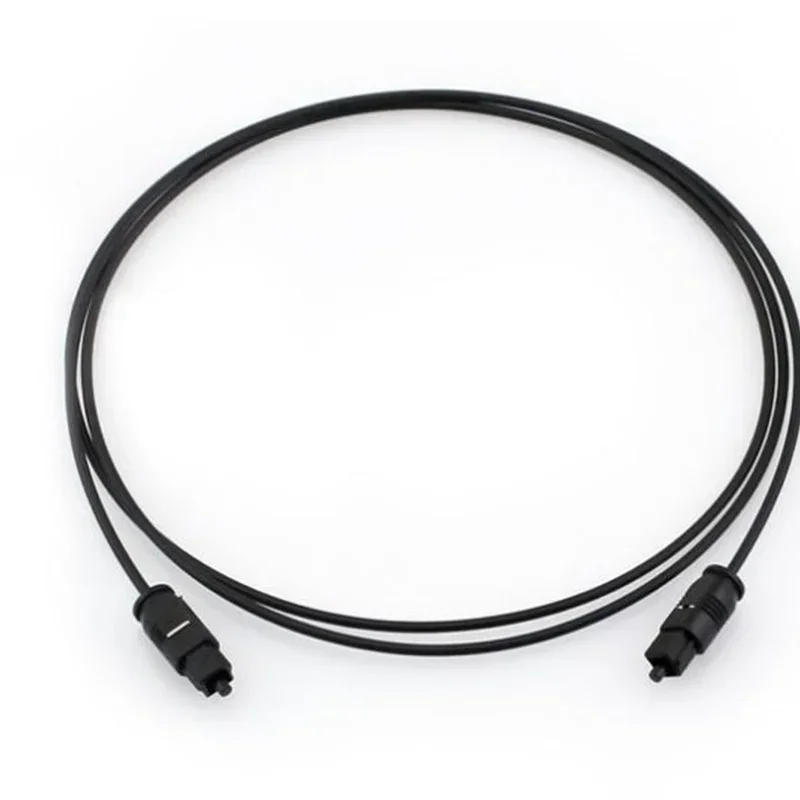 Cable de audio digital de 1m, 2m, 3m para DVD, DVT, MD, cable Toslink de fibra óptica, línea SPDIF negra