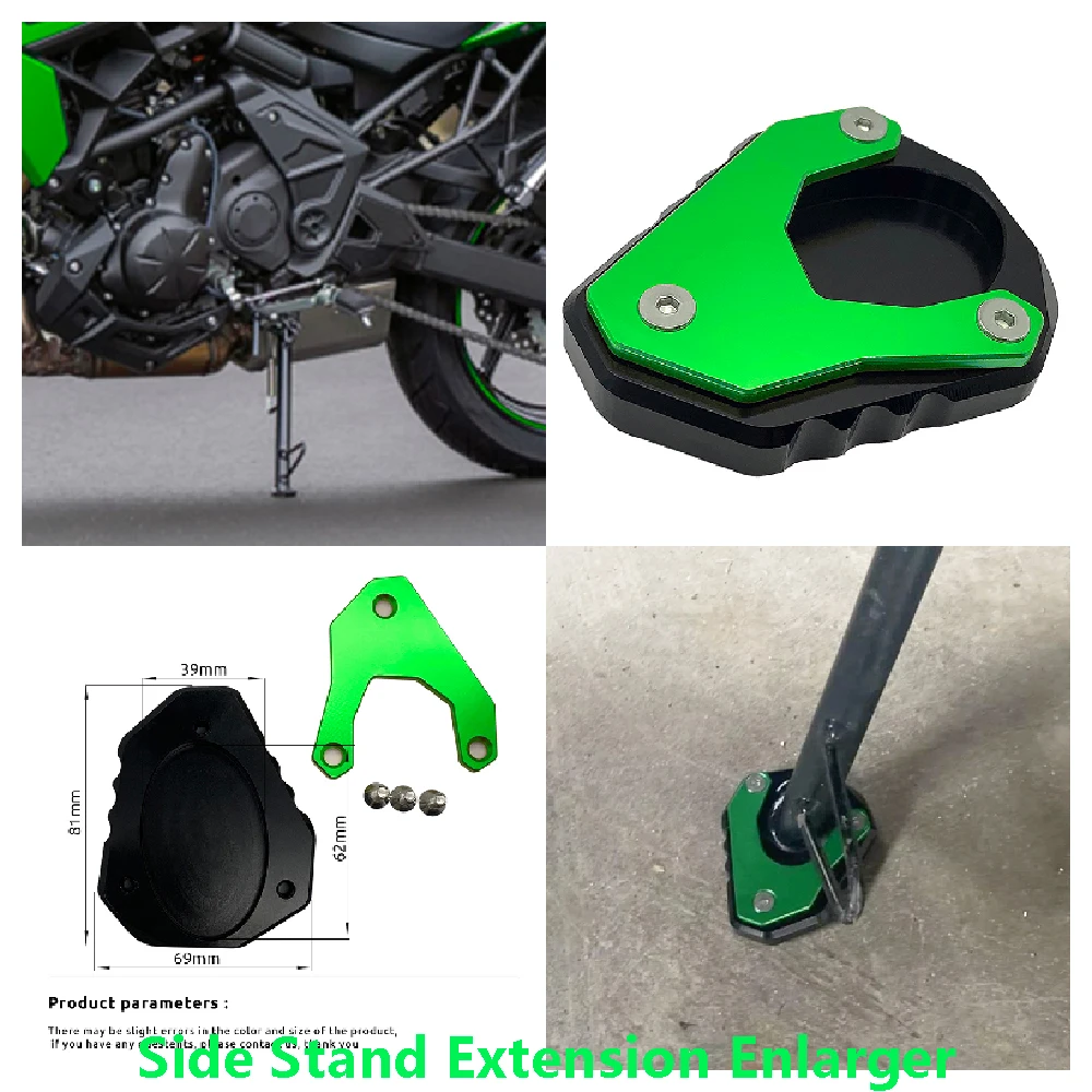 

Fits for Kawasaki Versys 650 SE KLE650 LT ABS 2022 2023 2024 2025 Motorcycle Side Stand Base Enlarge Plate Extension Widener Pad