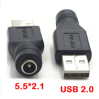 AC TO DC Adapter Plug USB Male Female To DC Male Female DC 5.5 * 2.1MM Power Converter 5V Plug Charging Adapter
