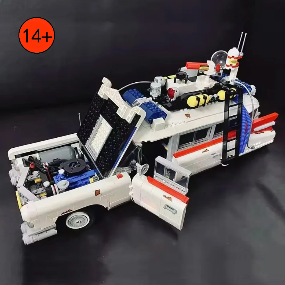 

Конструктор Ghostbusters ECTO-1: Коллекционная модель автомобиля из кубиков, классический набор для сборки по мотивам фильма, рождественский подарок для декора комнаты, 2352 детали