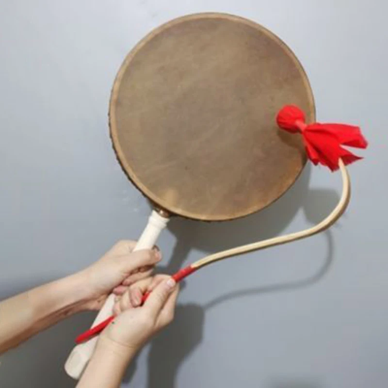 Handmade Reba Drum Cowhide Tibetan Reba Drum Folk Dancing Performance Playing Hand Drums Chinese Ethic Percussion Instruments