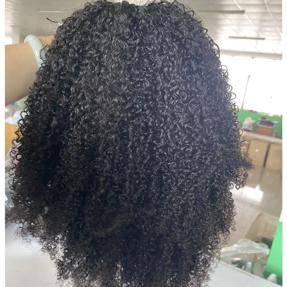 شعر مستعار أفريقي كينكي على شكل حرف V للنساء ، شعر بشري مجعد ، آلة كاملة الصنع ، شعر ريمي ، 10-24 بوصة #5