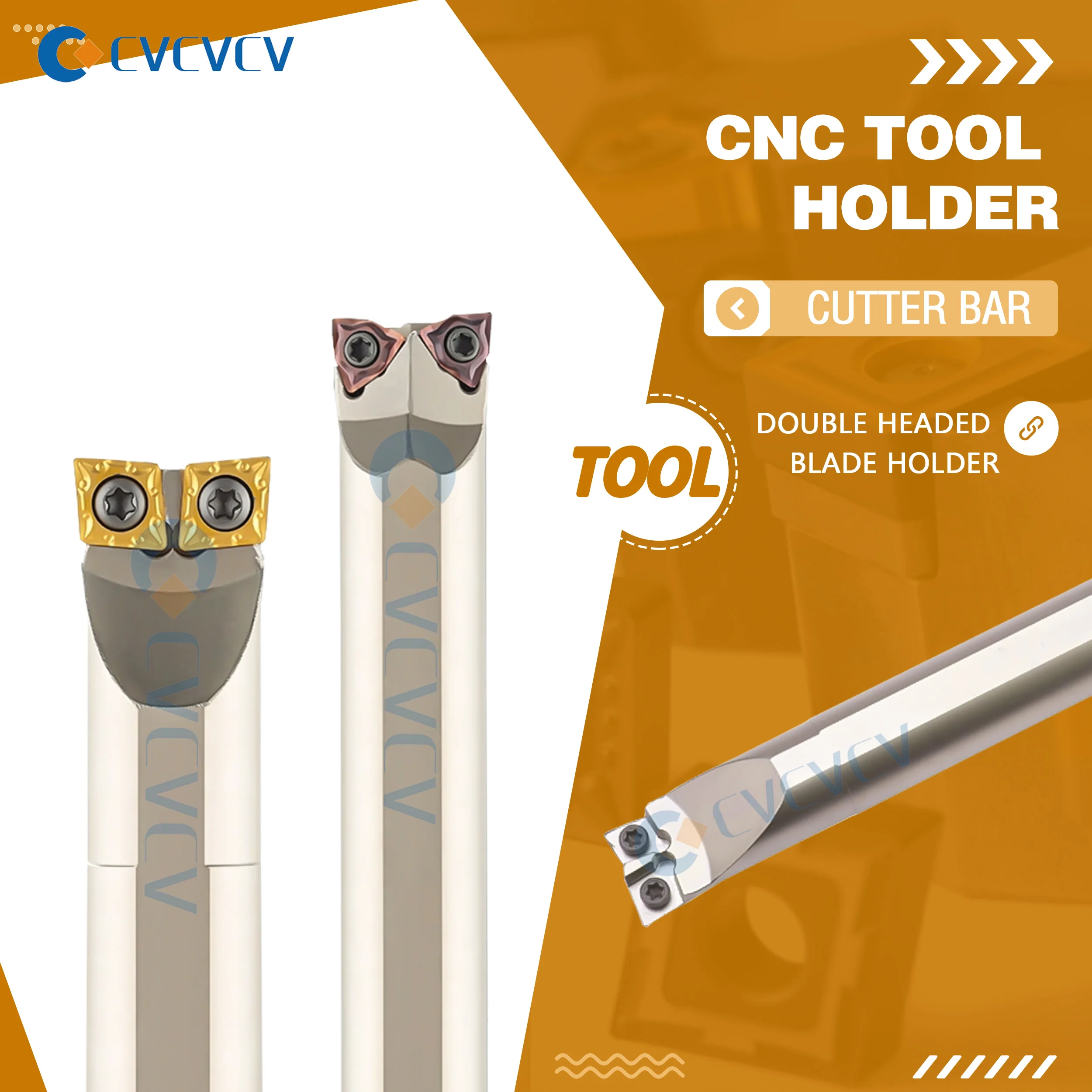 Spring Steel Holder S16Q-SCLCR06H R L S20R/S25R-SCLCR09 H R L CNC Turning Tool Holder With Dual Head Diamond Shaped Inner Hole