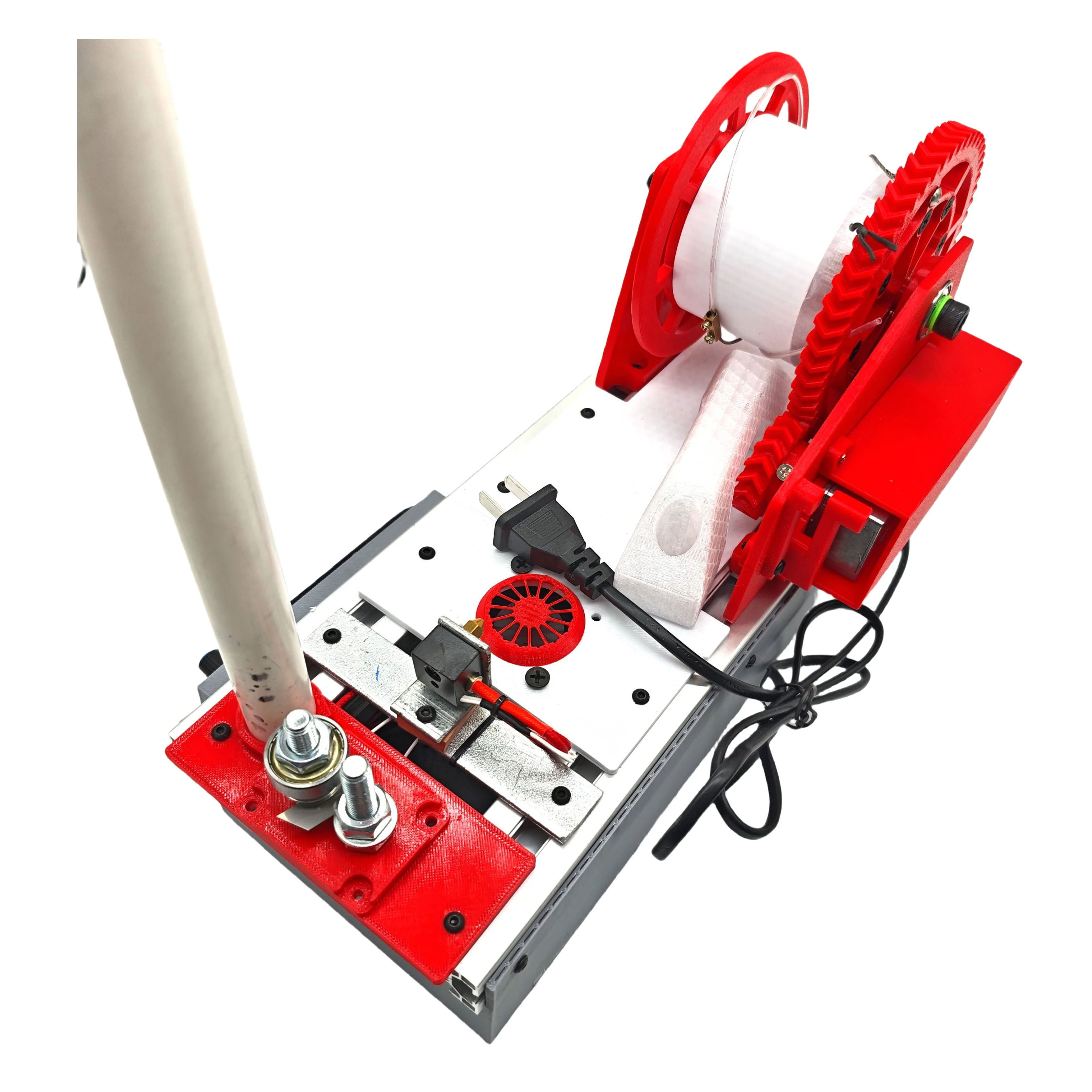 Plastic Bottle Shreds Filament Maker Small-Scale Recycling into 3D Printing