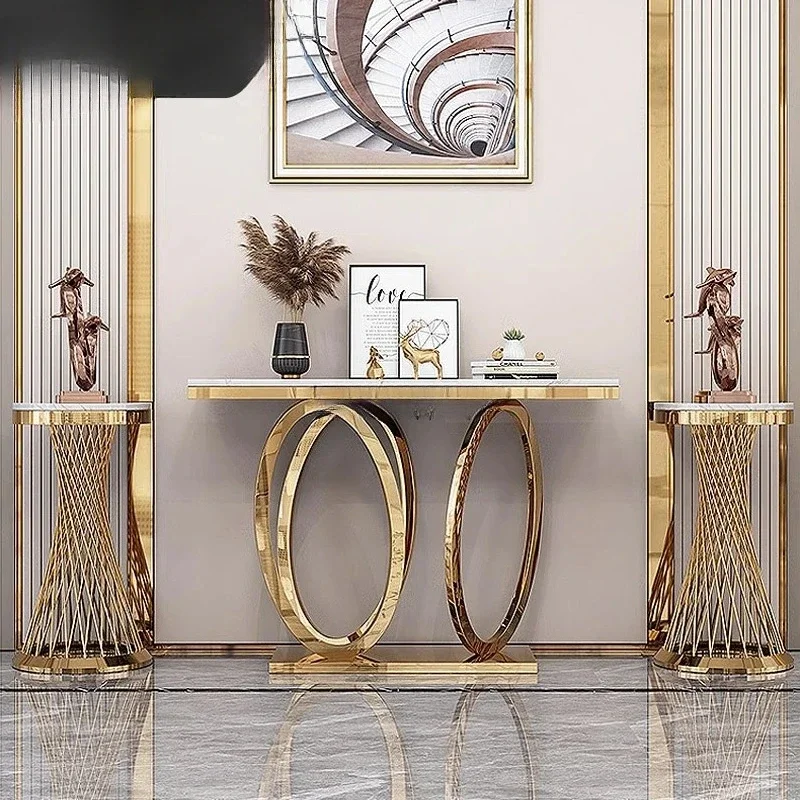 

Italian minimalist entrance table, living room, modern light luxury wall decoration entrance table