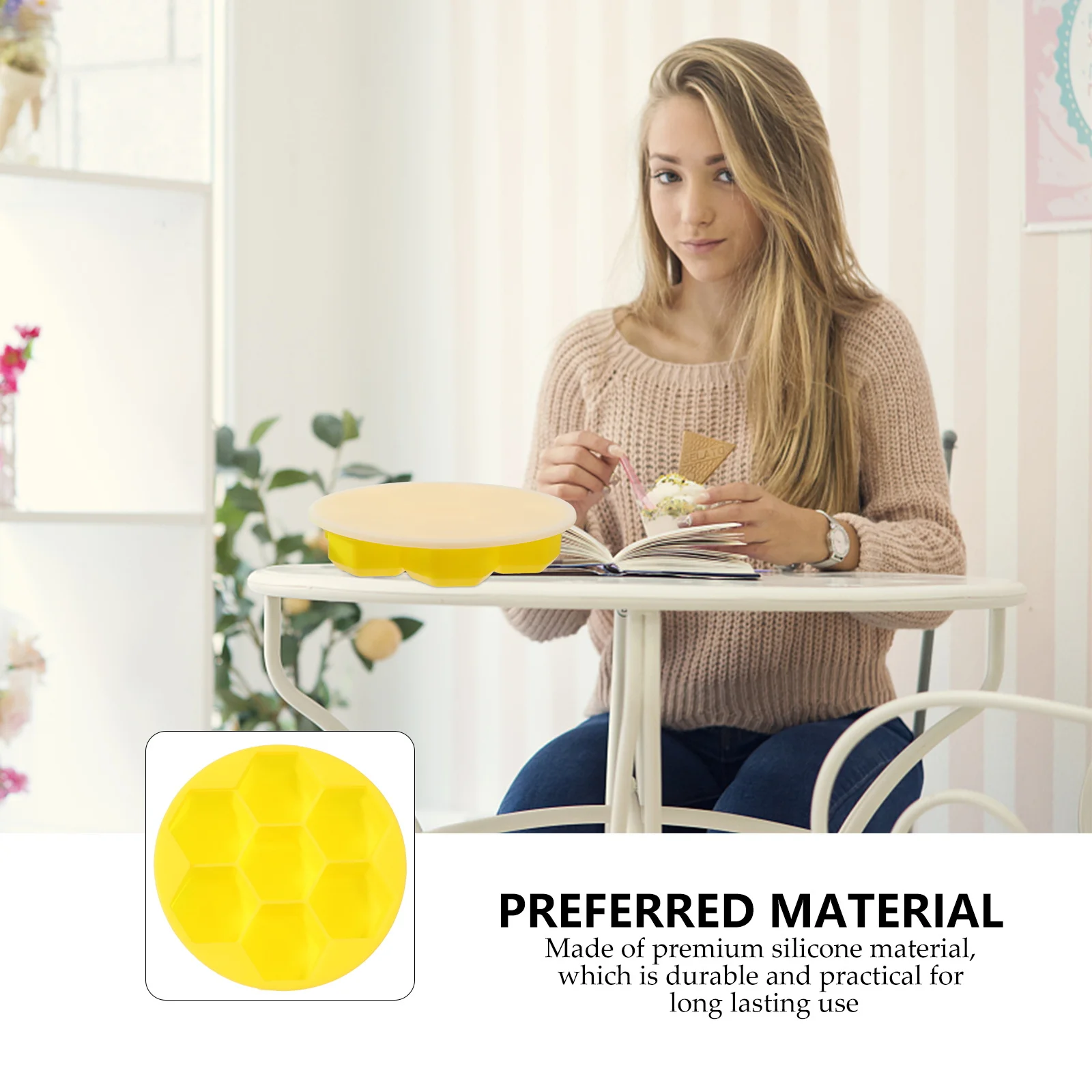 

2Pcs Honeycomb Ice Molds Silicone Ice Cube Maker Easy Demould Assorted Party Bar Use Bee Honeycomb Mold