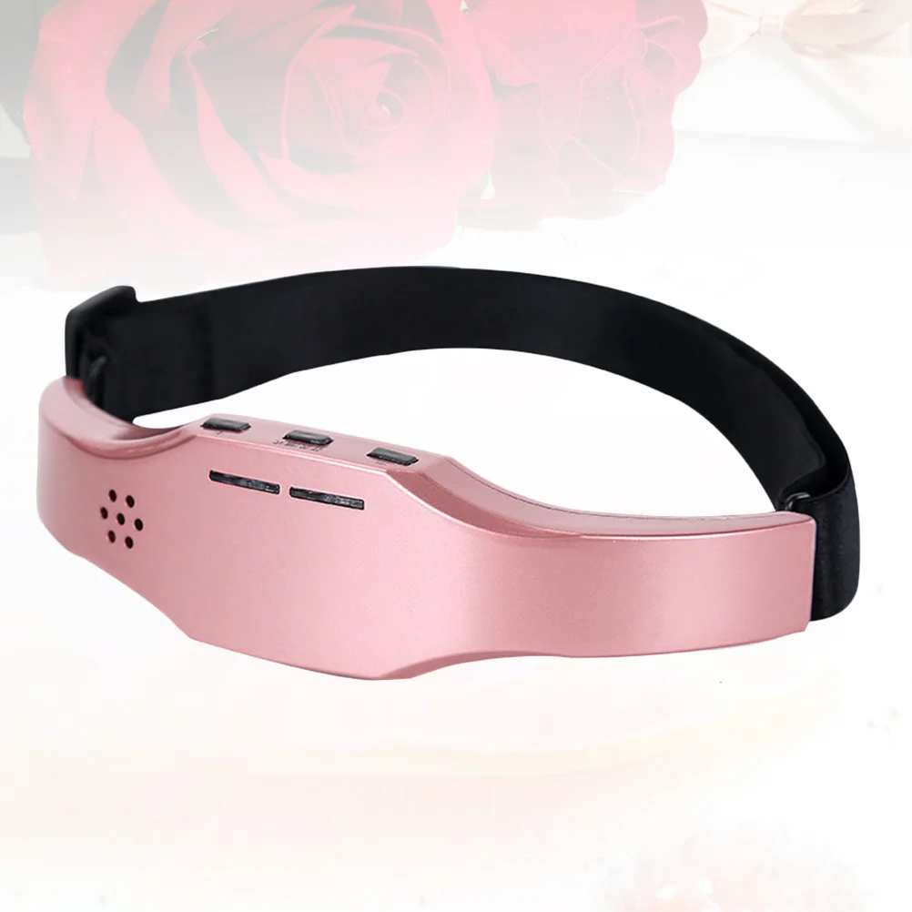 

Инструмент для сна на голове с электрической импульсной терапией для снятия стресса. Удобный режим сна. Розовый физиотерапевтический инструмент.