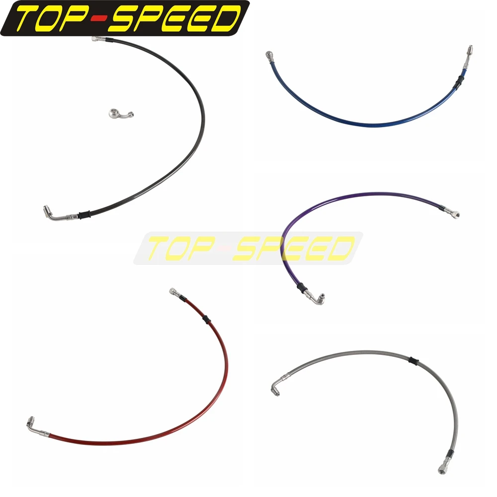 Front Brake Line Banjo Adapter For Harley Softail M8 Fat Boy Fat Bob Low Rider Street Bob 2018-2024 Extension Braided Brake Hose