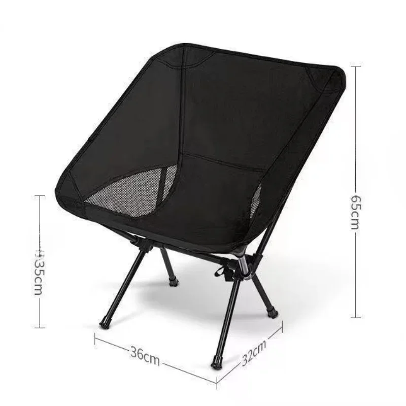 Lightweight Outdoor Leisure Chair Portable Folding Beach Chair for Travel Camping Upgraded Version of Oxford Cloth Space Chair