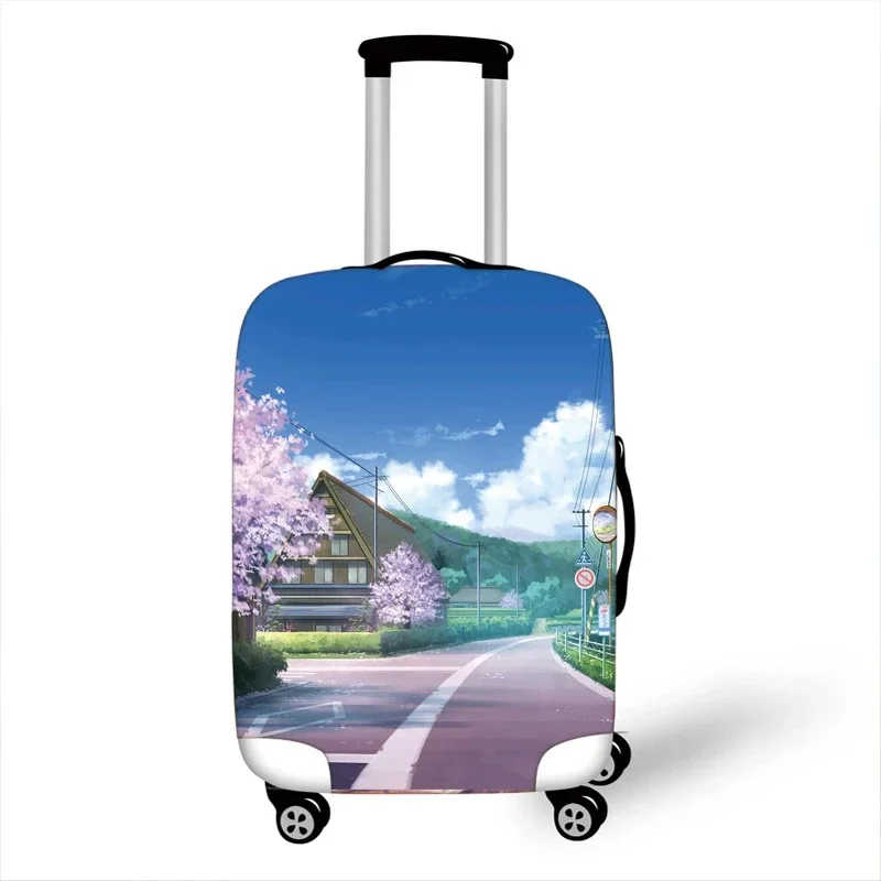 Thicken Elastic Luggage Cover Landscape Pattern Baggage Cover Suitable 18 To 32 Inch Suitcase Case Dust Cover Travel Accessories