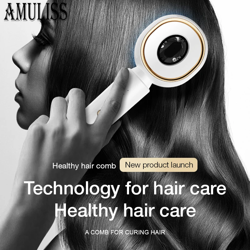 

Amuliss Hair Growth Electric Comb three color Light EMS vibration Treatment Head Massager Hair RestoreTherapy Hair Loss Device