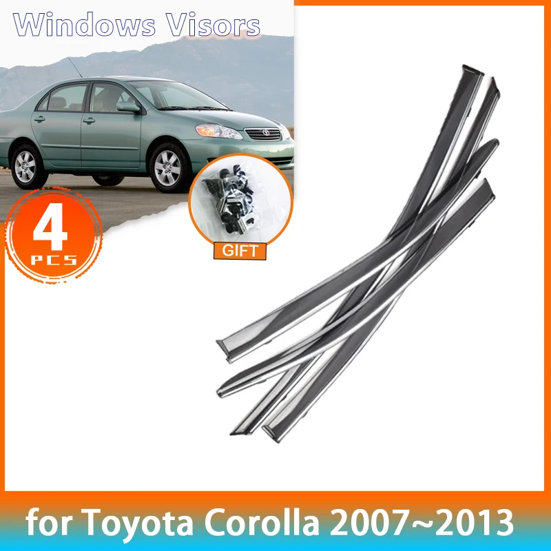 

For Toyota Corolla E140 E150 AXIO Altis Ascent 2007~2013 Accessories Deflectors Car Side Windows Visors Rain Eyebrow Windshield