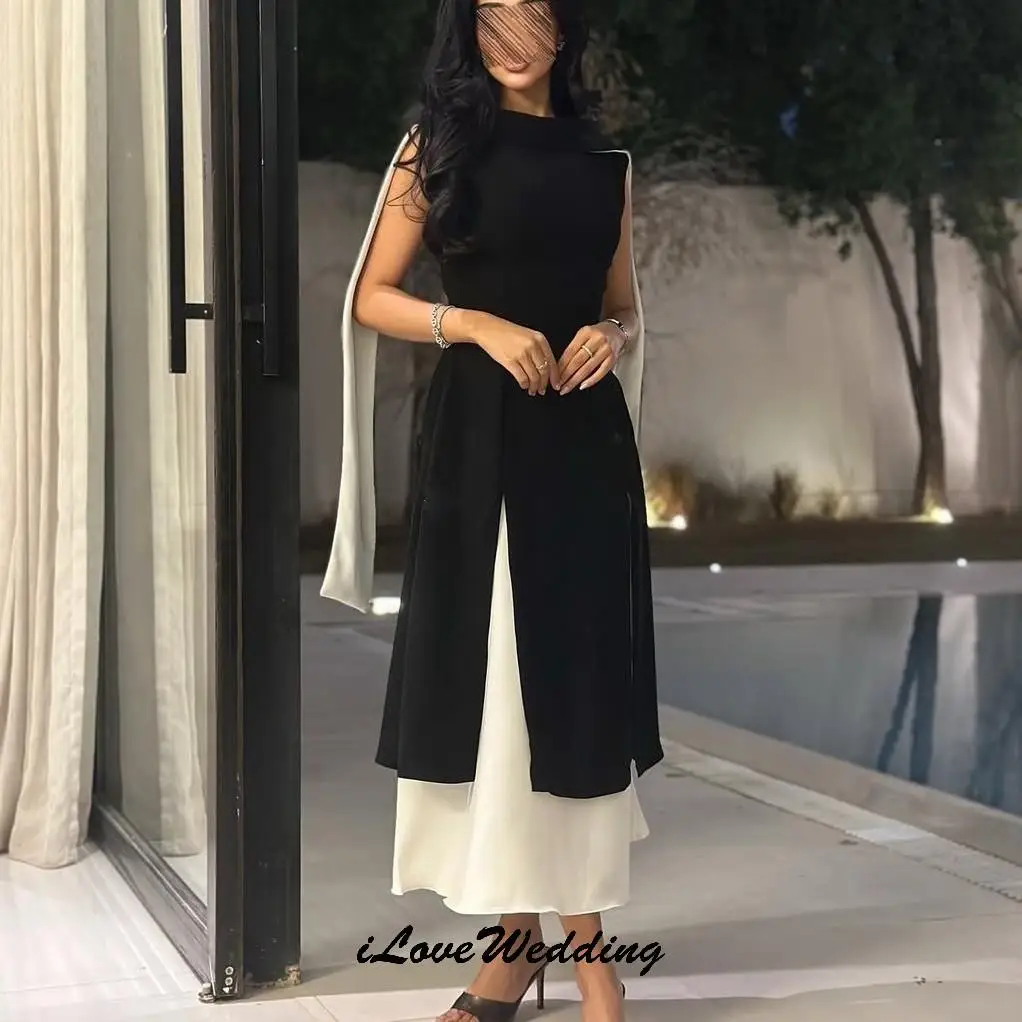 Vestidos de Noche personalizados de cuello alto 2025, vestido de fiesta elegante sin mangas para mujer, vestidos formales para mujer, vestidos de graduación hasta el té