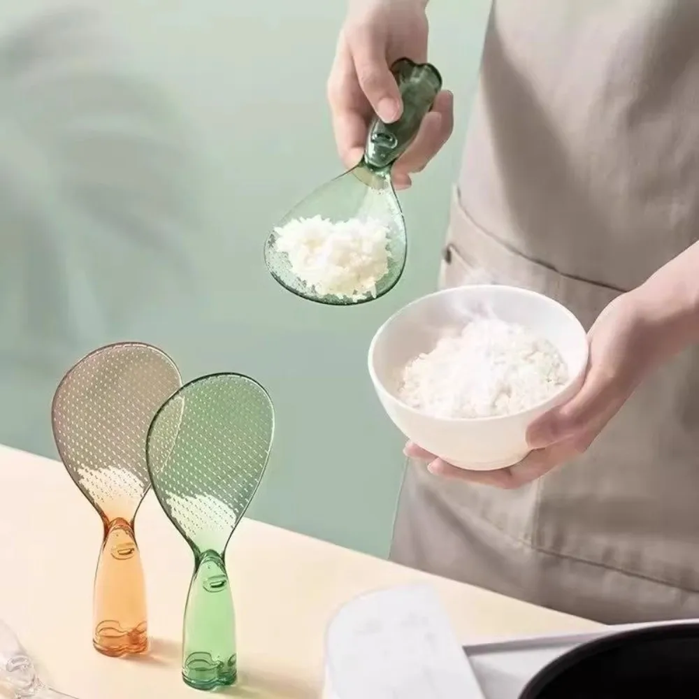 New Plastic Rice Paddle Nonstick Surface Heat Resistant Rice Serving Spoon Thickened Textured Rice Cooker Spoon Home Cooking