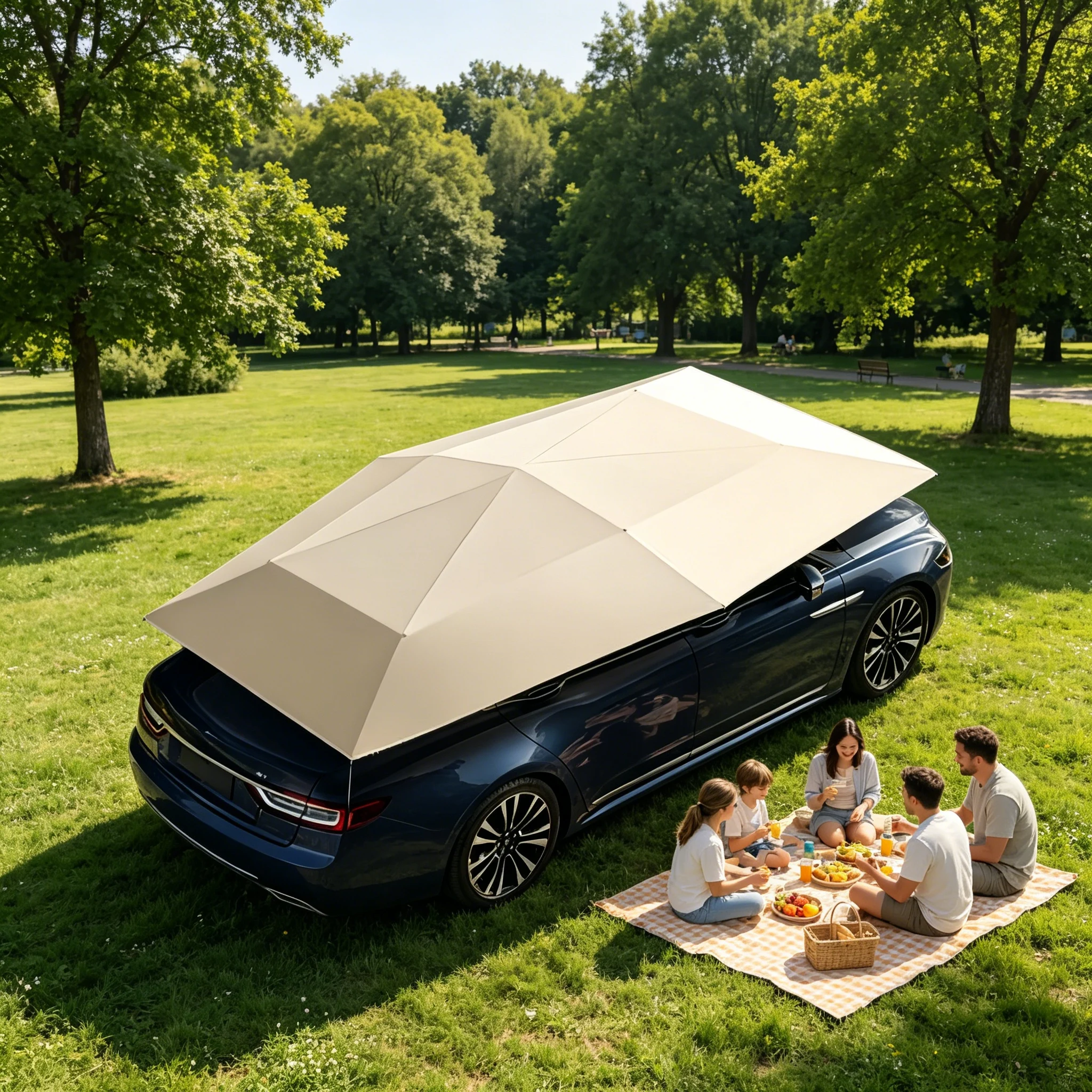 Factory Direct Sun Protection Automatic Umbrella Tent Automatic Car Umbrella for Garage Parking