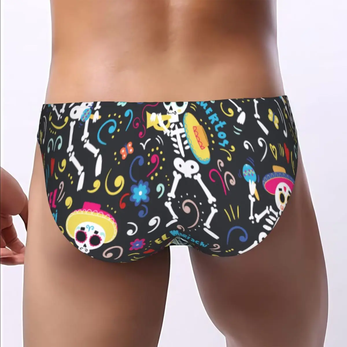 Men's Panties Man Briefs Cartoon Skull Sexy Underwear Male Bikini Underpants - view 3