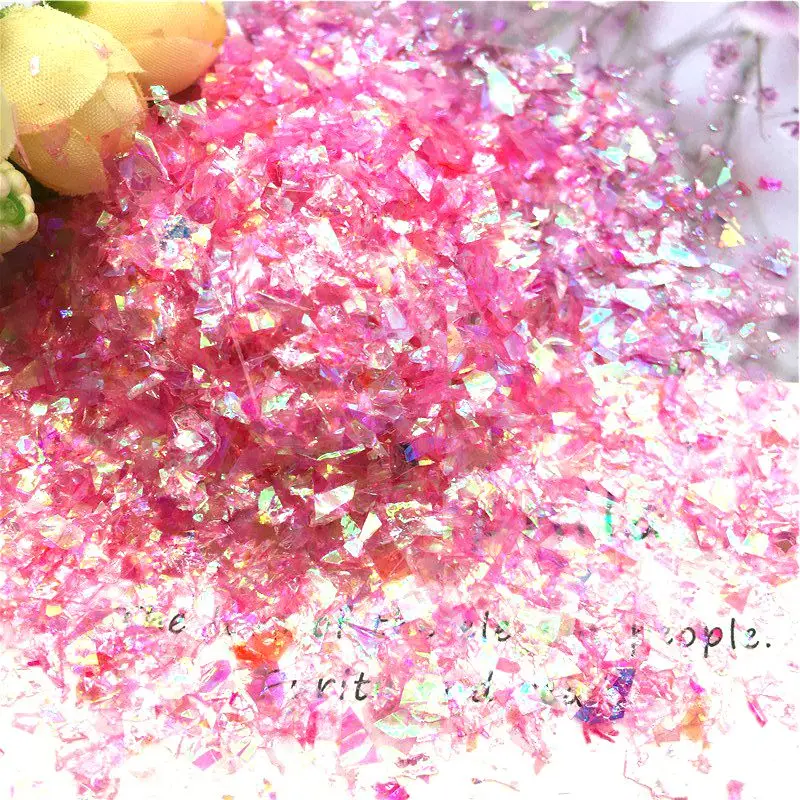 Irregular Shell Paper Sequin DIY Nail Flakies Colorful Paillettes Glitter Nail Art Sequins for 3D Nail Art Decoration 10-500g