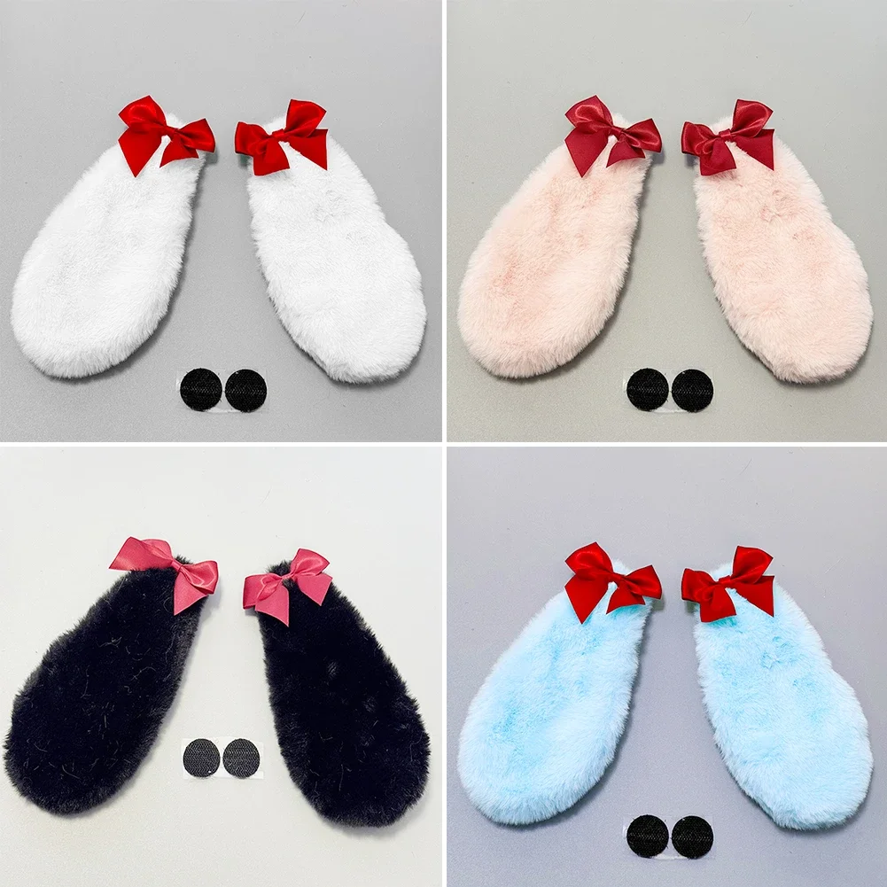 

Мотоциклетный шлем, длинные милые кошачьи уши с бантиками для мотокросса, аксессуары для шлема для электромобиля, стиль вождения, украшение шлема