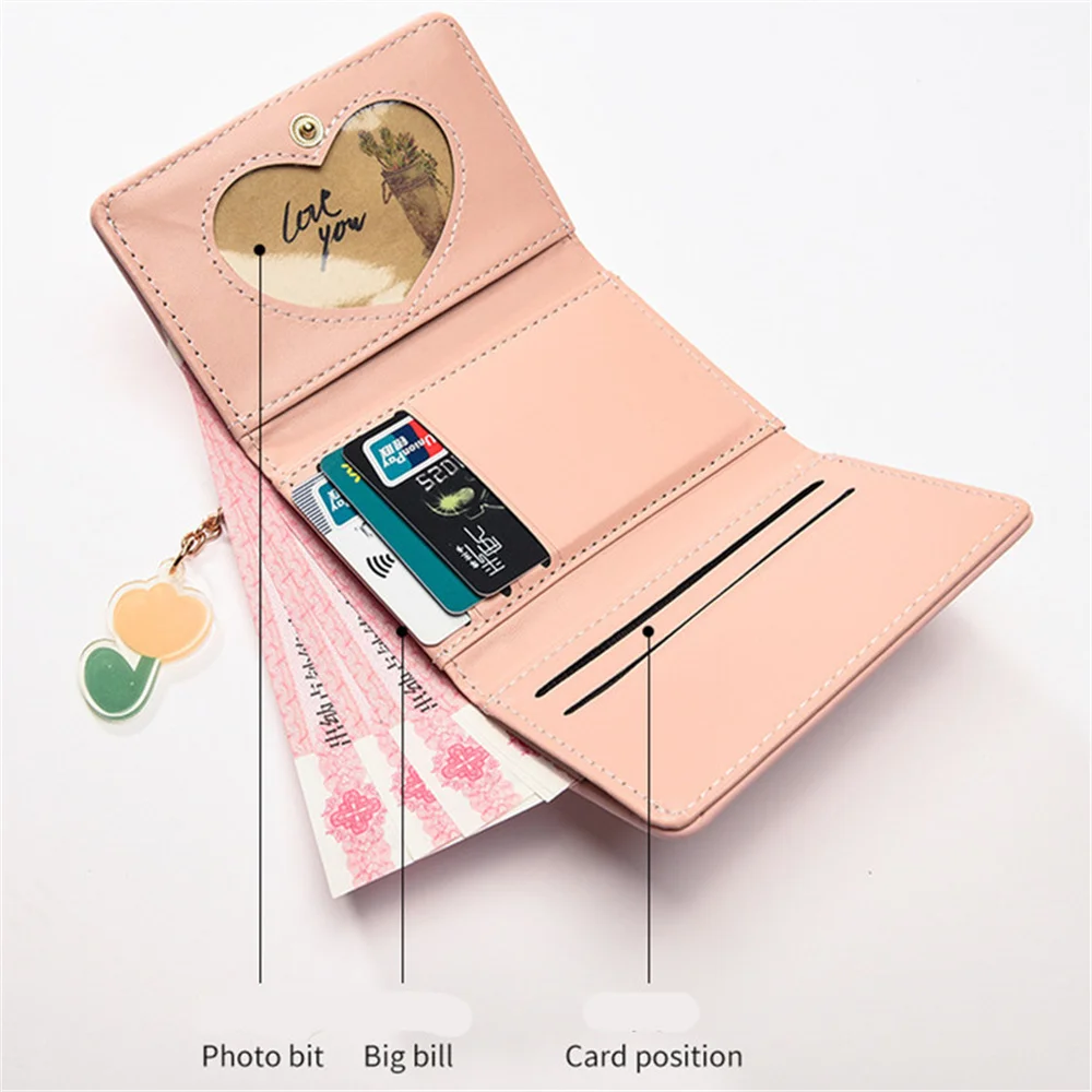 Brand Designer Wallets Floral Pattern Small Wallets Women Soft PU Leather Mini Coin Bag Ladies Card Holder Fashion Purse Female