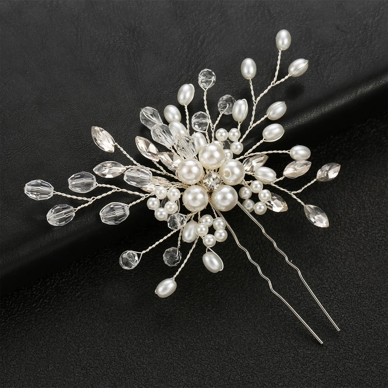 Wedding Hair Combs U Shape Pearl Hair Clips Accessories for Women Head Ornaments Jewelry Bridal Headpiece Hairstyle Design Tools