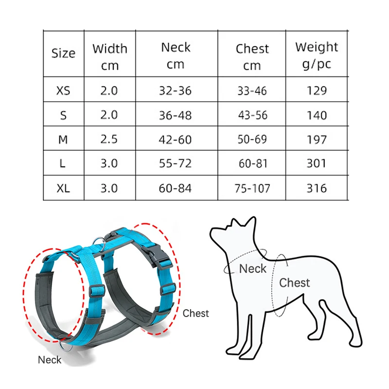 مريحة قابل للتعديل H-شكل كبير الكلب تسخير قابل للغسل النايلون ليلة عاكسة لا سحب سترة للحيوانات الأليفة تسخير Arnés Para Perros