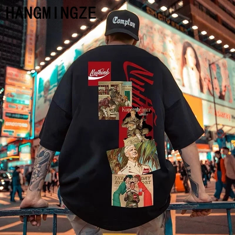 2024 Fashion Mens Tshirts Summer Harajuku Men Printing Hip Hop Oversized T-shirt Streetwear Loose Cartoon Funny T Shirts Man