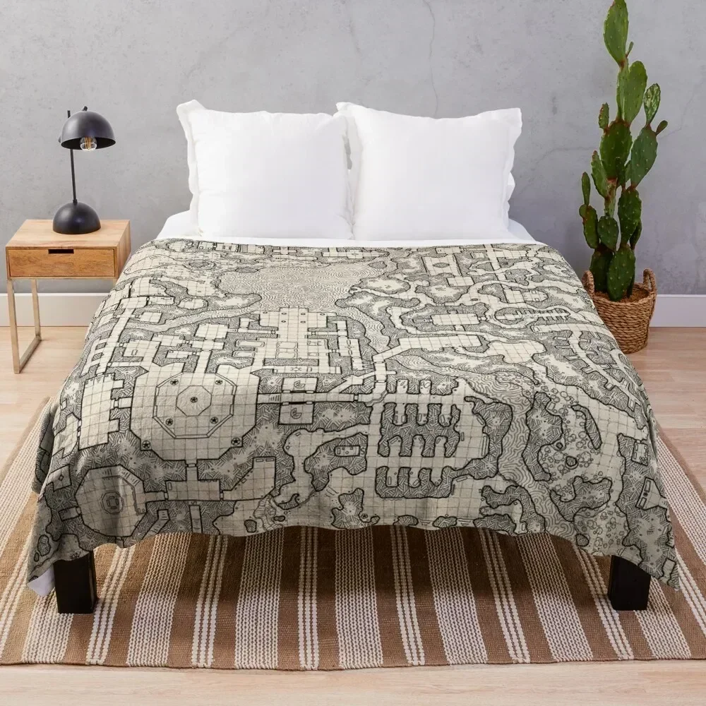 

The Winter Tombs - a massive dungeon complex by Dyson Logos Throw Blanket Stylish Decor Blanket Gift for Friends Roommate