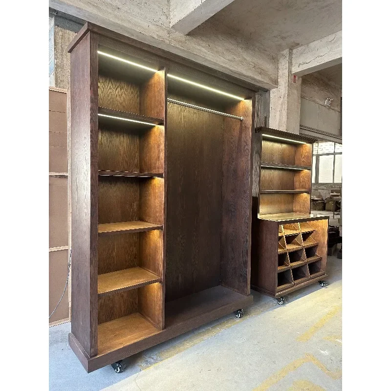 Vintage display cabinets, clothing store display cabinets, shoes, hats, bags, bag cabinets, jewelry , glass island