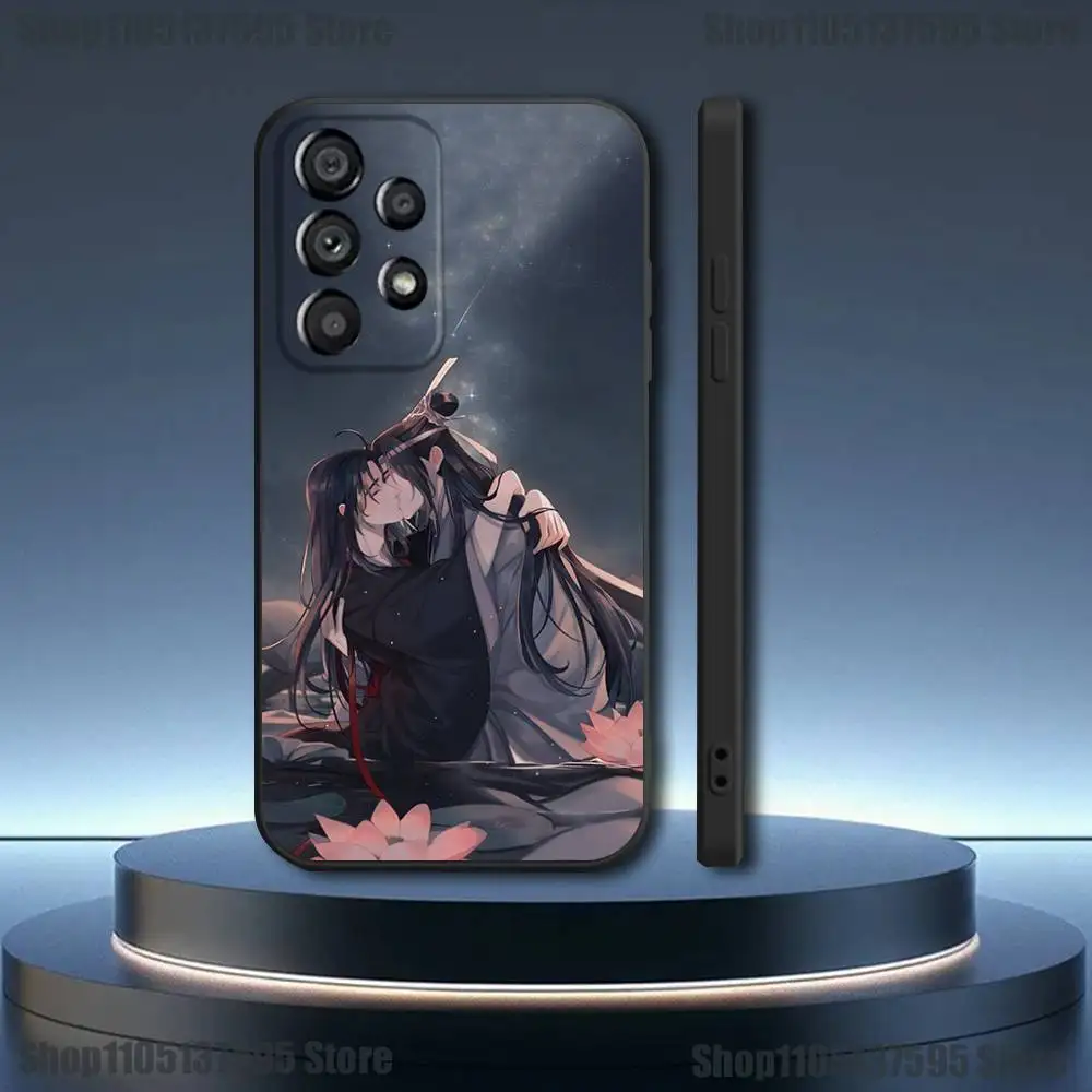 حافظة هاتف Mo D-Dao Z-Zu Shi-s لهاتف سامسونج جالاكسي A73,31,32,72,41,53,52,71,22,5G,Note,J7,8,9 غطاء أسود ناعم