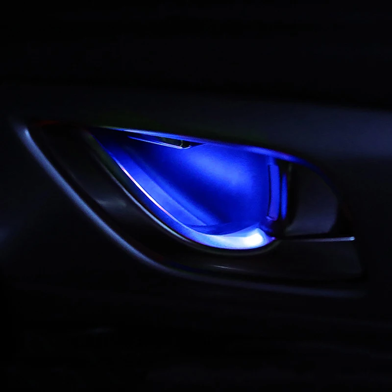 1pc new LED Ambient Light Transparent Lamp Body Circular Car Inner Bowl Light Door Handle Lights Handrail Lights Decorative Lamp