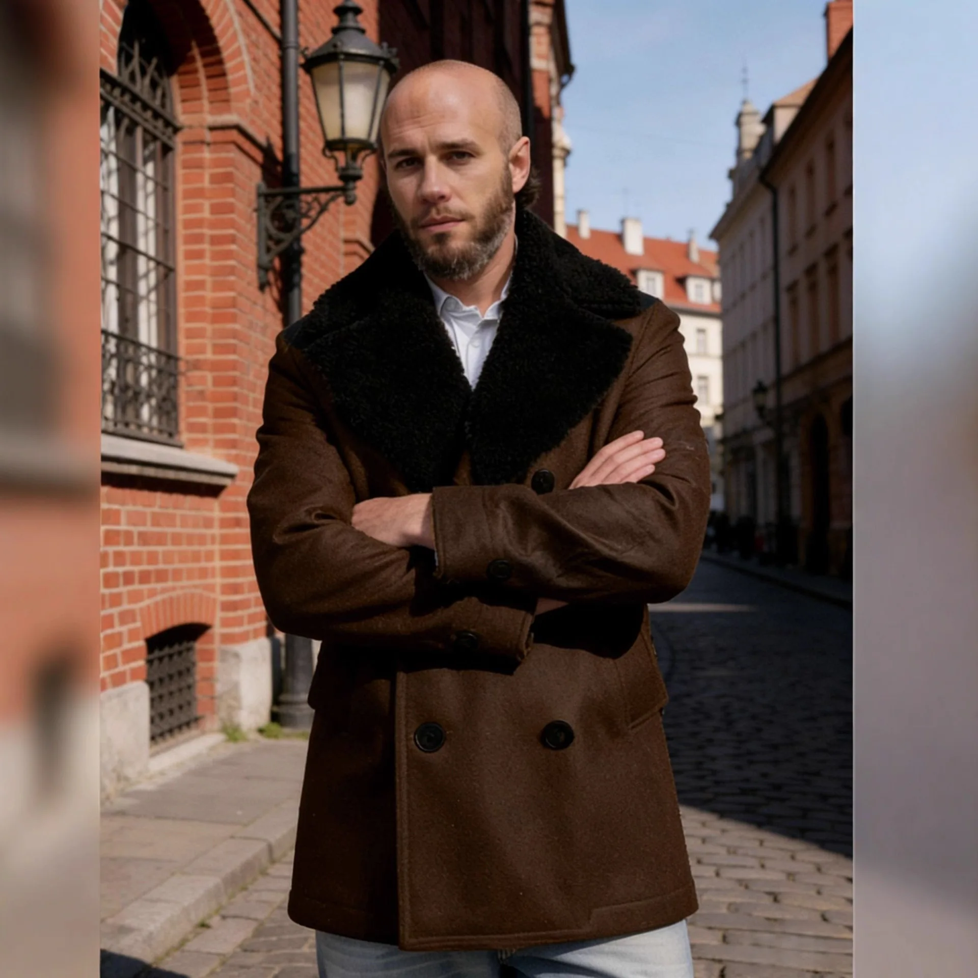 

Wool Blend V Neck Mans Tent Bottom Wide Loose Baggy Roomy Spacious Ample Generous Commodious Capacious Flowing Gracious Billowy