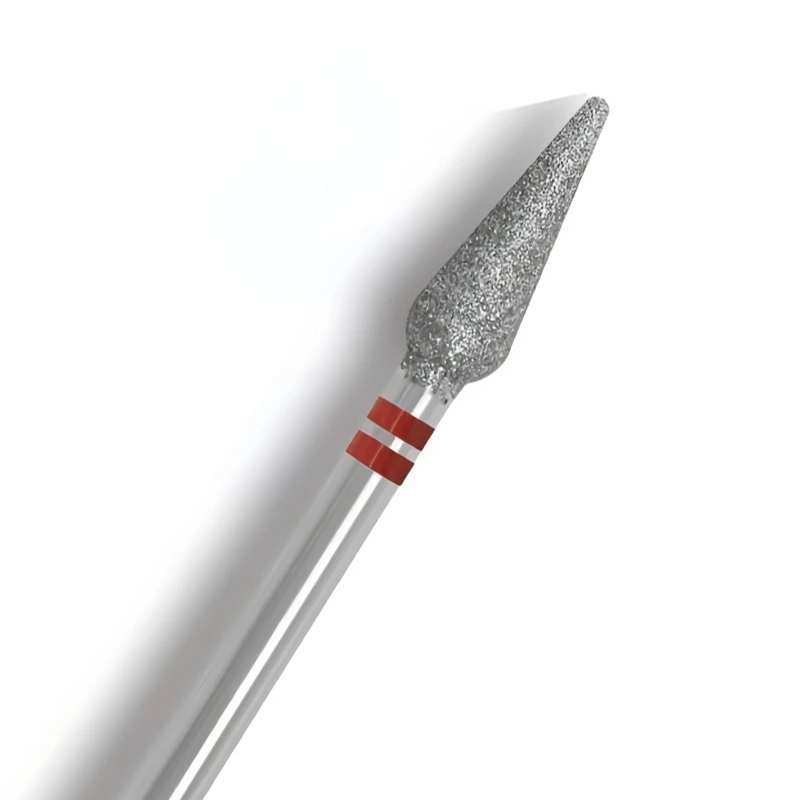 Tapered Top Needle Cuticle Clean Nail Drill Bit 3/32",Professional Carbide Diamond Under Nail Cleaner For Cuticle Dead SkinNail