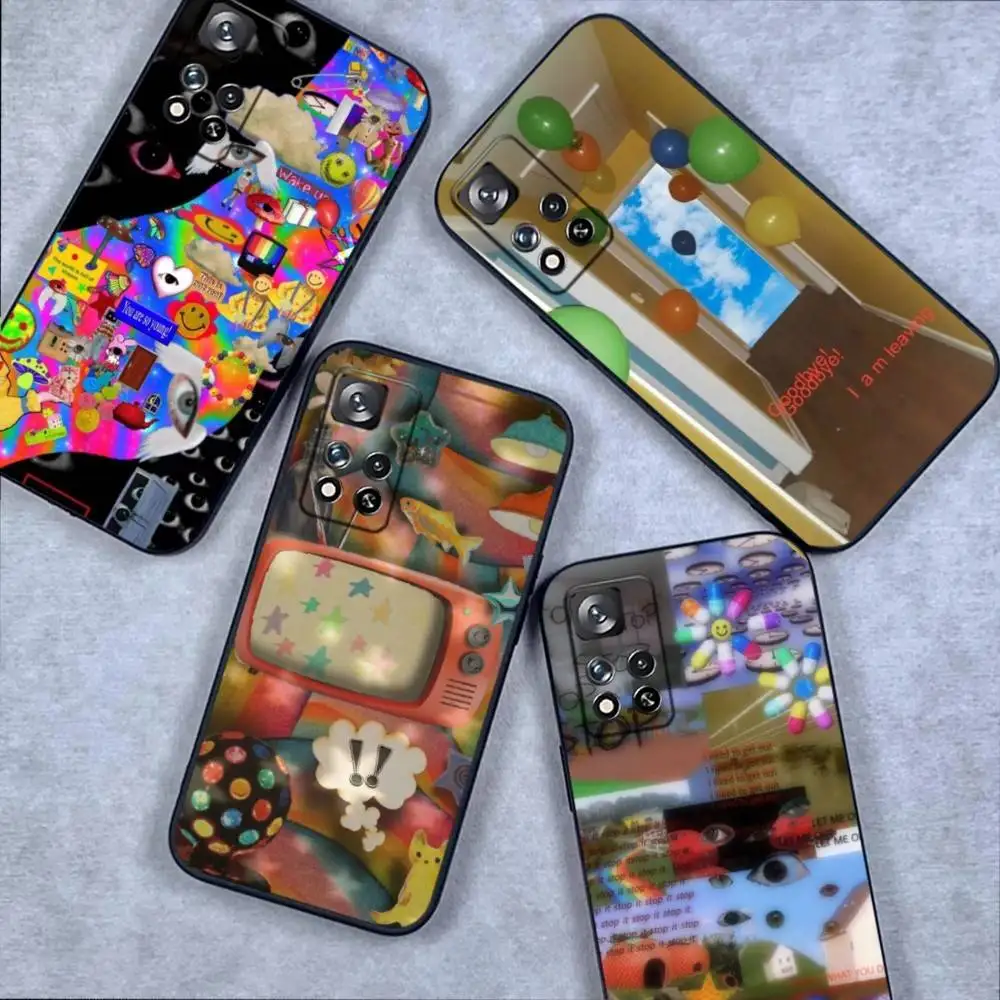 

Dreamcore Aesthetic Phone Case For Samsung S 25,24,23,22,30,21,10,9,Ultra,Plus,Lite,FE,4,5G Black Soft Case