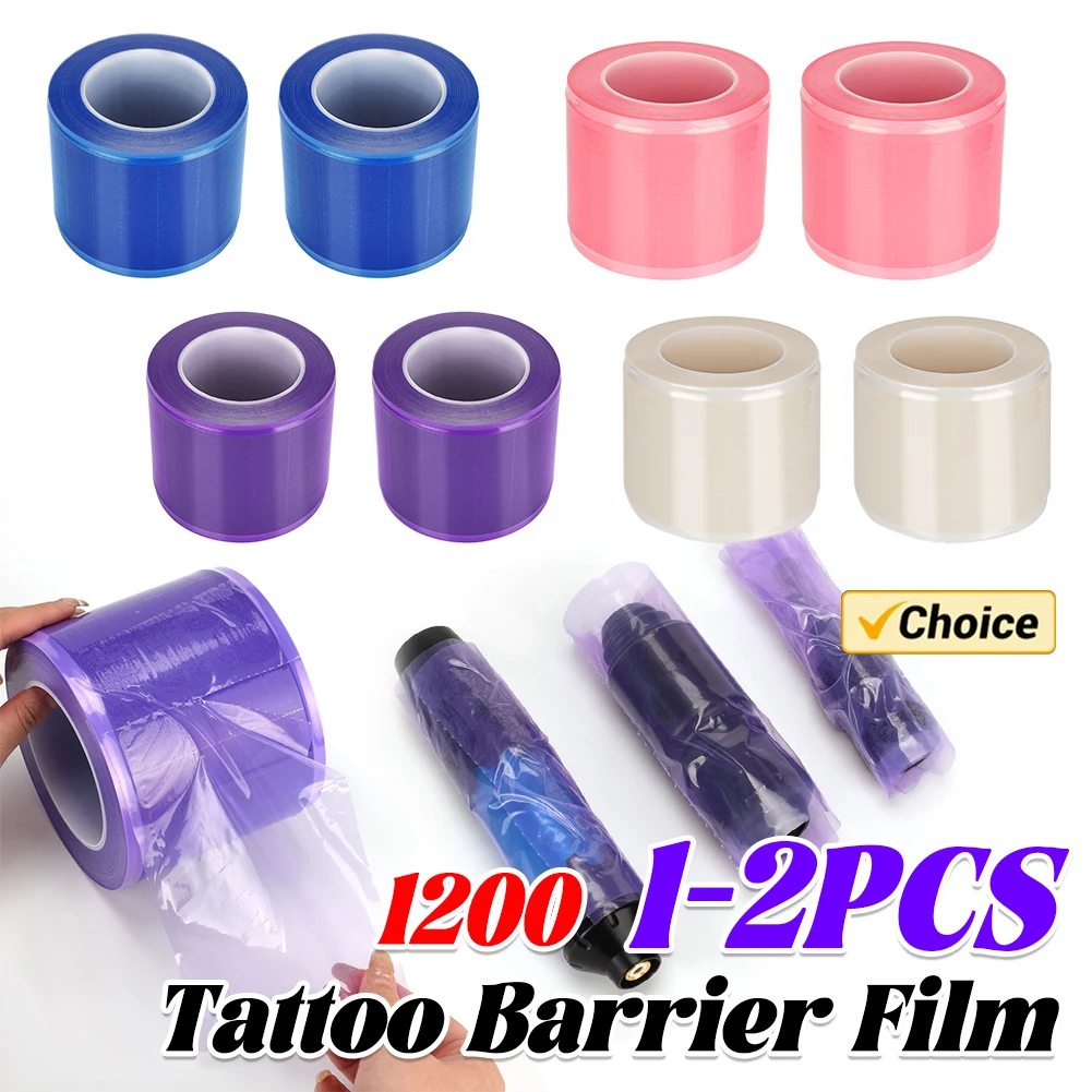 

1200pcs/Roll Waterproof Tattoo Barrier Film Dental Protective Barrier Film Anti-Fouling Disposable Tattoo Protective Sticker