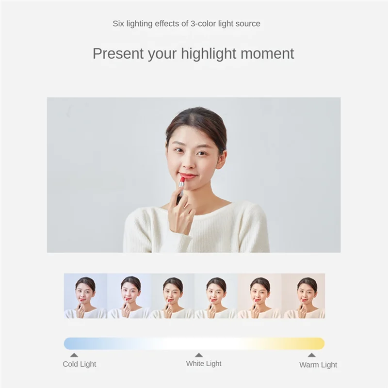 SCLS V6 Live Bracket Beauty Fill Light Net Red Live Short Video Recording Multifunctional Phone Stand Durable Easy To Use White